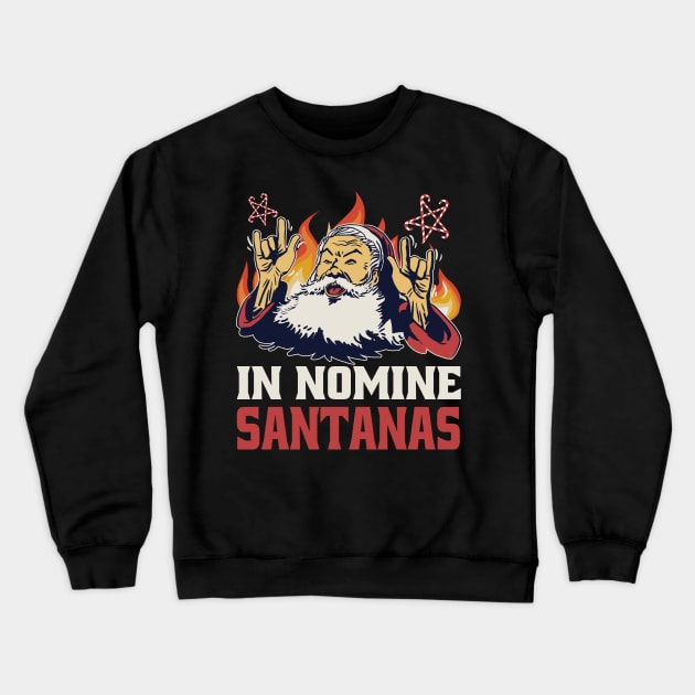 Satanic Santa Funny Metal Christmas Crewneck Sweatshirt by G33KT33S